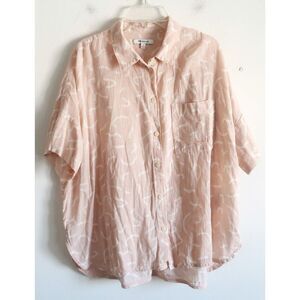 Madewell Pink Short-Sleeve Button Up - Size Small